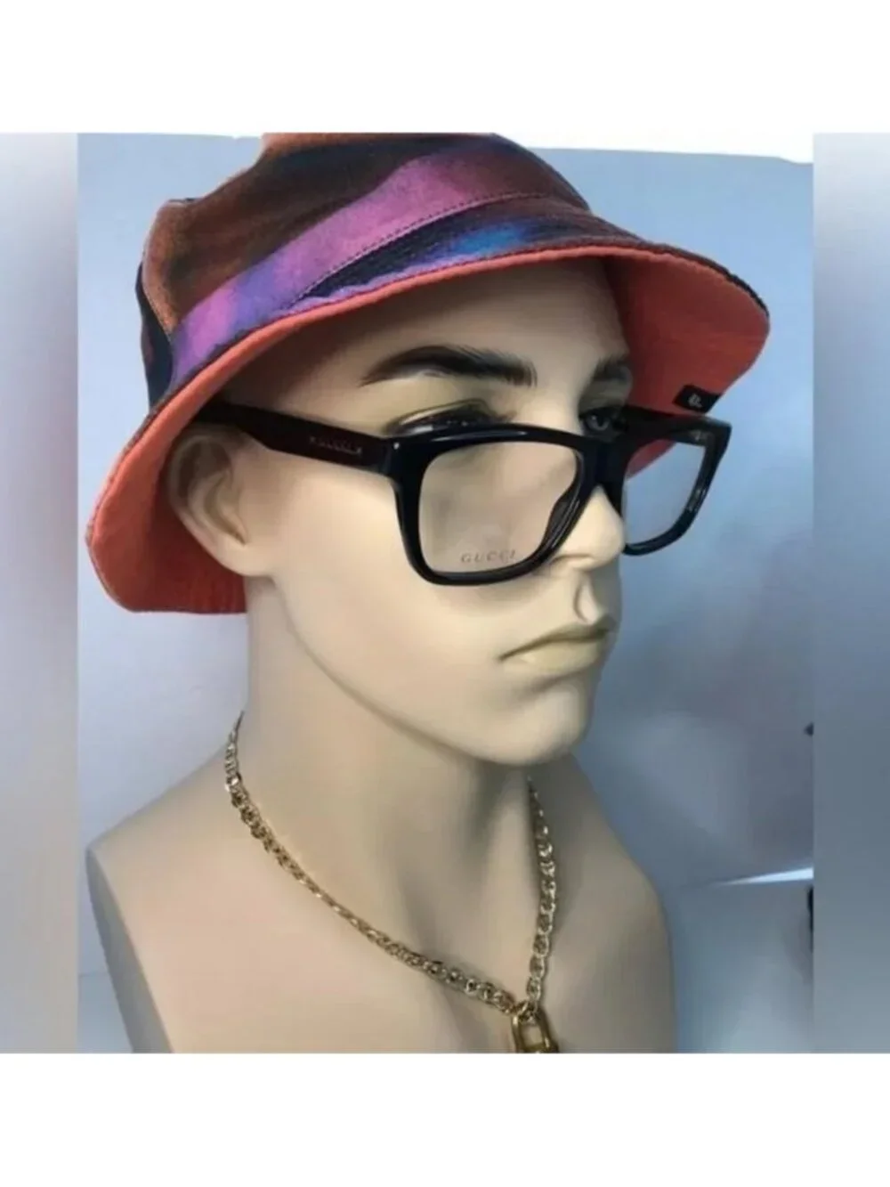 💯 - New Authentic Gucci GG1177O Eyeglasses 004 - Black - Transparent - Picture 6 of 8